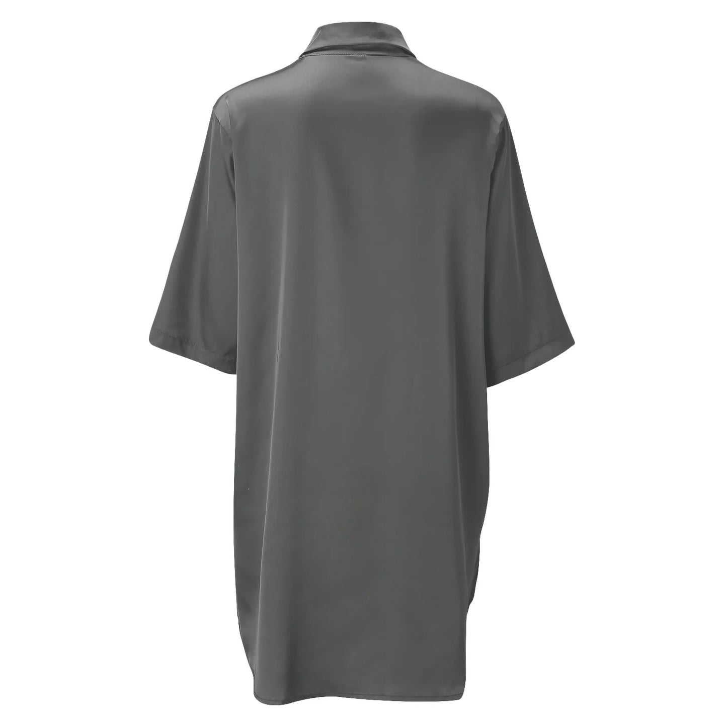 Women’s Silky Soft Long Sleeve Pajamas – Solid Color Sexy Nightshirt, Comfortable Home Sleepwear