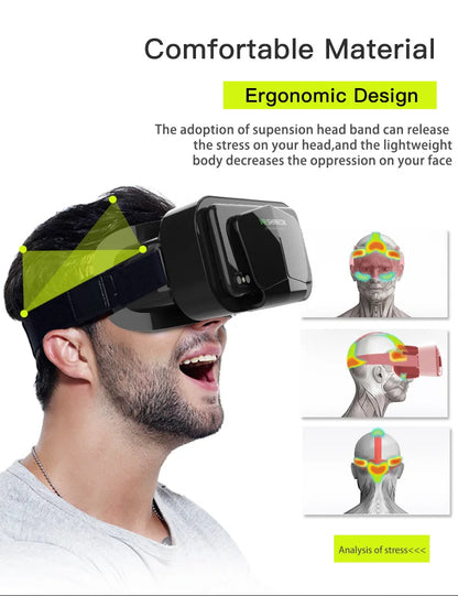 Shinecon 3D VR Glasses – Virtual Reality Headset with Controller for Smartphone Gaming