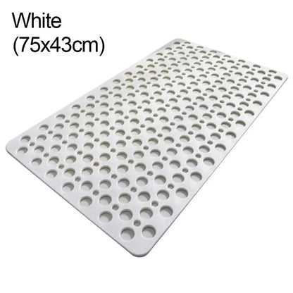 Non-Slip Bath Mat with Drain Holes – Easy Clean Bathtub Mat with Suction Cups for Bathroom Safety