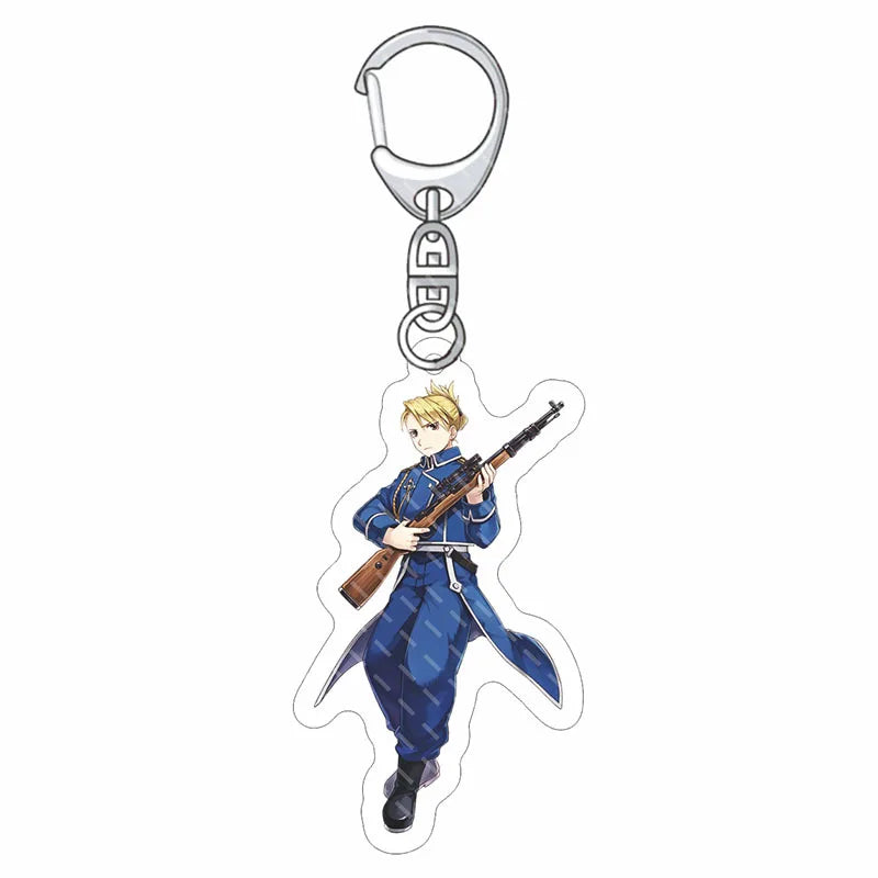 Fullmetal Alchemist Edward Elric Acrylic Keychain – Anime Bag Charm & Creative Gift Keyring