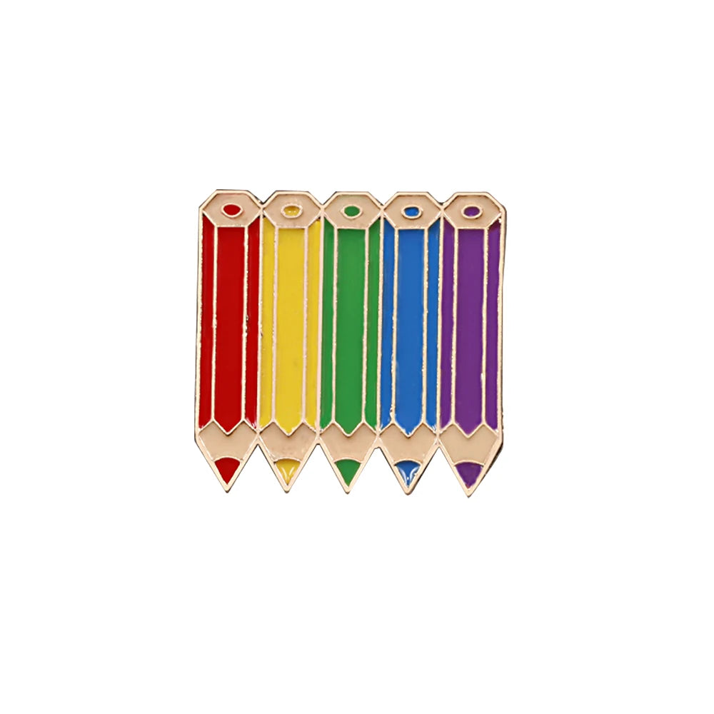 LGBT Rainbow Enamel Pins — Custom Heart & Flag Brooches for Bag, Shirt, Lapel, YES Gesture, Jewelry Gifts