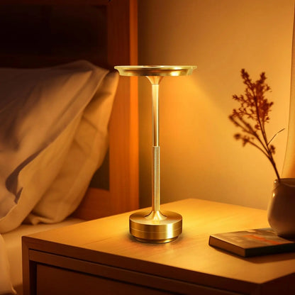 Wireless LED Touch Sensor Table Lamp - Rechargeable Desktop Night Light for Bedroom, Hotel, Bar & Restaurant Decor