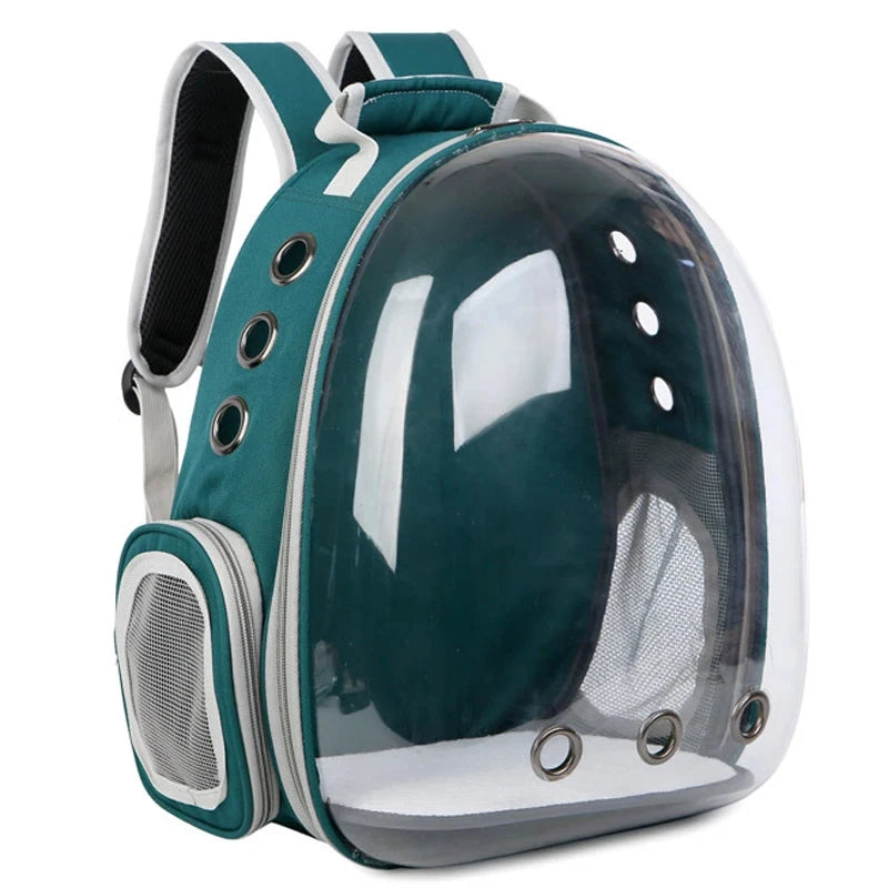 Cat Pet Carrier Backpack – Transparent Bubble Capsule Design, Breathable Travel Bag for Small Pets (Cats, Puppies, Birds)