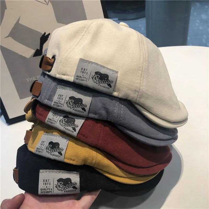 Cotton Peaky Blinders Caps – Men's Berets & Women's Vintage Ivy Hats – British Western Style Winter Linen