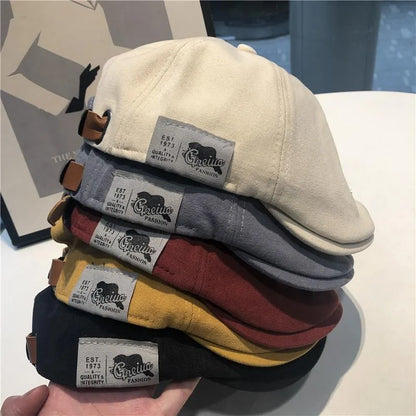 Cotton Peaky Blinders Caps – Men's Berets & Women's Vintage Ivy Hats – British Western Style Winter Linen