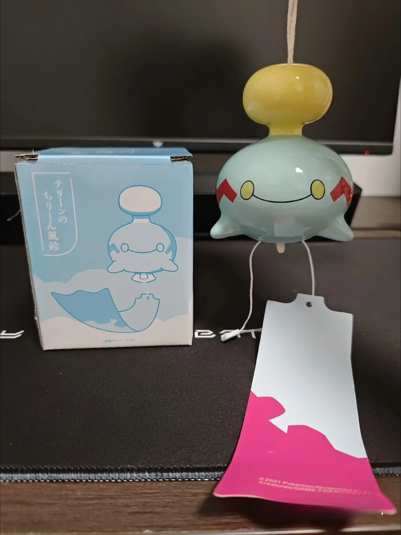 Anime Pokémon Chimecho Figure – Ceramic Wind Bell Pendant, Cute Home & Bedroom Decoration, Children’s Christmas & Birthday Gift