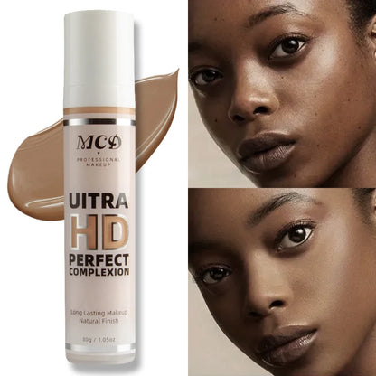 9-Shade Full Coverage Liquid Concealer & Foundation — Natural Matte Base Makeup