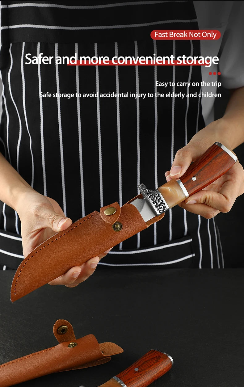 Wild Survival Self-Defense Mini Knife – Portable Stainless Steel Pocket Knife for Outdoor Camping, Fruit & Meat Cutting