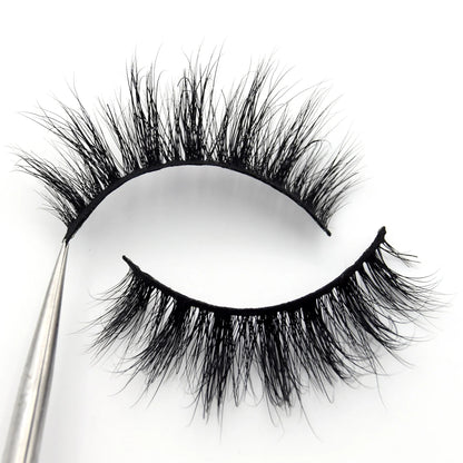 Visofree 3D Mink Eyelashes – Thick Handmade Full Strip Cruelty-Free False Lashes for Makeup M56