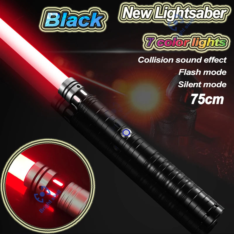 RGB Metal Lightsaber Toy – 15-Color Changing Laser Sword with Sound Effects, Force FX Jedi Blaster Gift for Kids