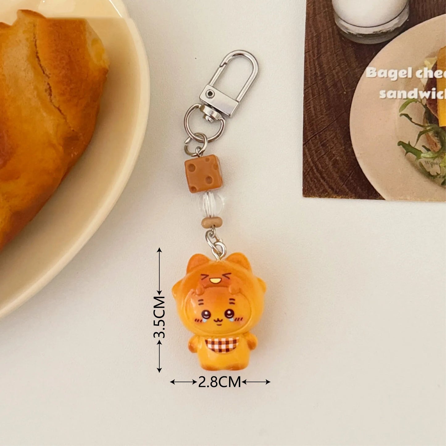 Chiikawa 3D Cartoon Keychain 1/3 Pcs - Cute Funny Backpack Bib Pendant Charm