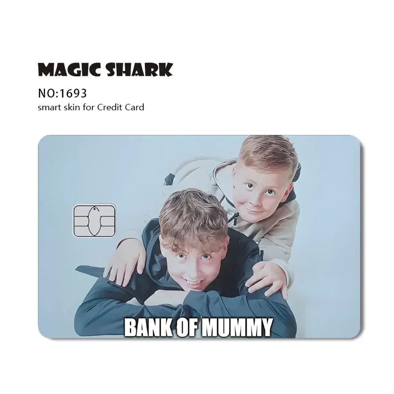 Conch Money Bow Anime Card Sticker - Spend or Save Meme Credit Debit Card Skin