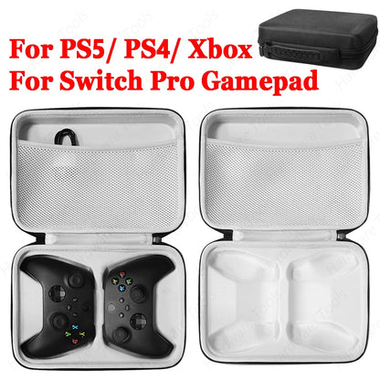 Dual Controller Carrying Bag – Shockproof Nylon Storage Case for Sony PS4, PS5, Switch Pro & Xbox Gamepads