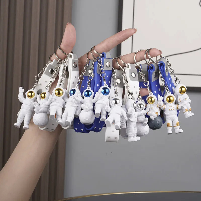 Astronaut Keychain Figurines - Spaceman Ornaments for Backpacks, Schoolbags, Home Decor, and Children's Gifts