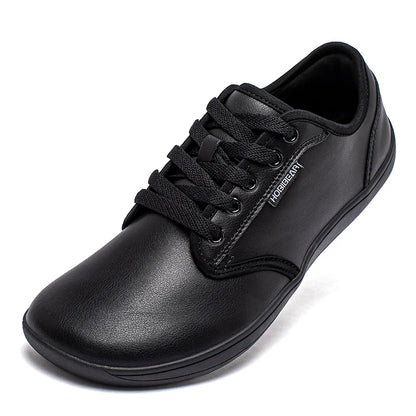 HOBIBEAR Unisex Wide Barefoot Shoes – Zero Drop Minimalist Sneakers for Men & Women, Artificial Leather Trail Walking Shoes