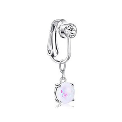 Faux Belly Ring - Non-Piercing Clip-On Navel Button Body Jewelry Belly Piercing Accessory