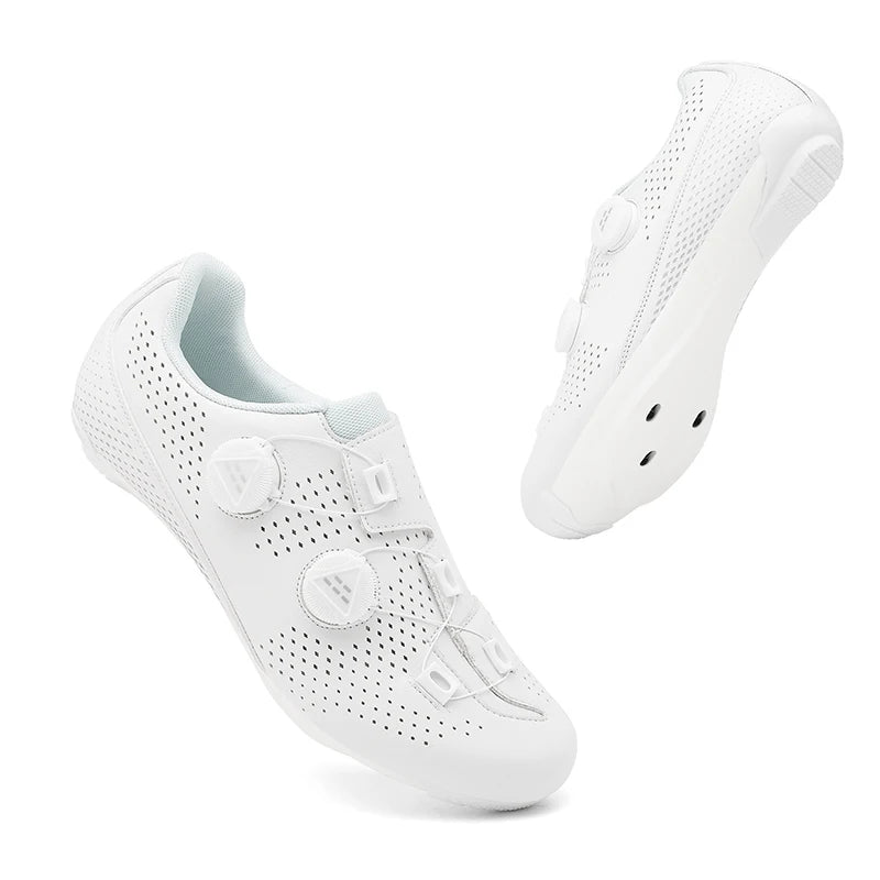 Men’s Speed Cycling Shoes — Road, SPD Cleat & Flat Pedal Bike Shoes, White