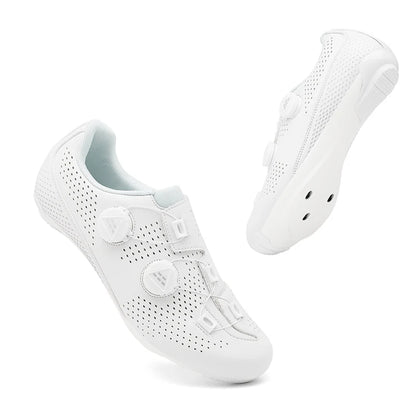Men’s Speed Cycling Shoes — Road, SPD Cleat & Flat Pedal Bike Shoes, White