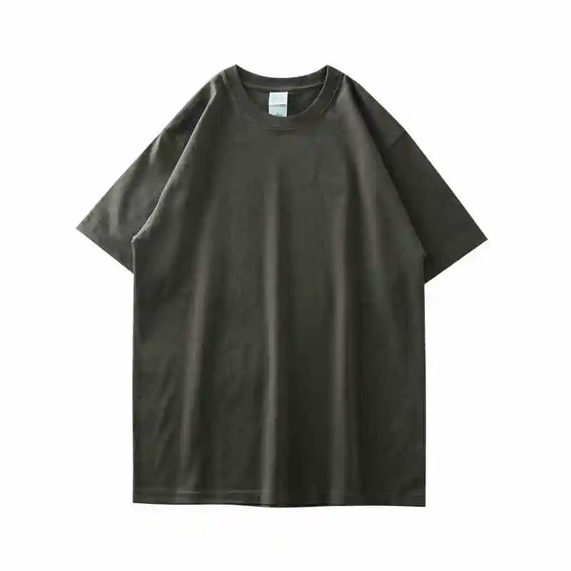 Dukeen Heavyweight Cotton T-Shirt - 280gsm Oversized Short Sleeve Casual Tee for Men Summer Streetwear