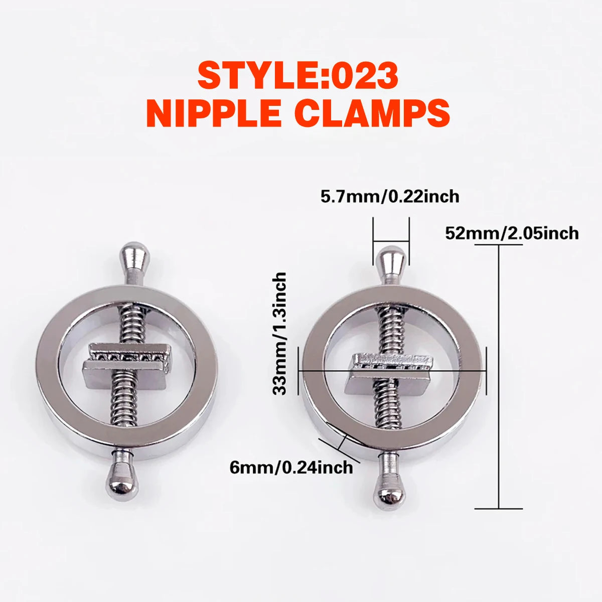Adjustable Nipple Clamps - Sensory Stimulation Clips for Adult Intimate Play