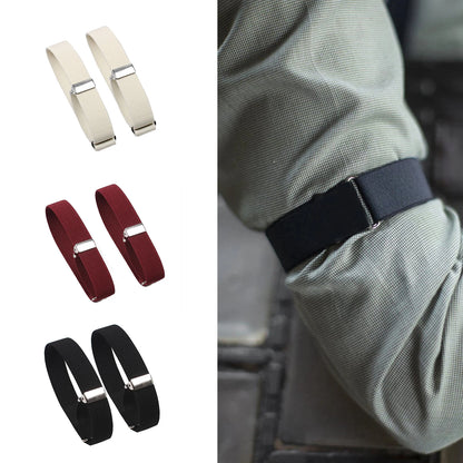 Elastic Adjustable Shirt Sleeve Garter for Men | Business Arm Band Sleeve Bracelet | Anti-Slip Cuff Holder Armband