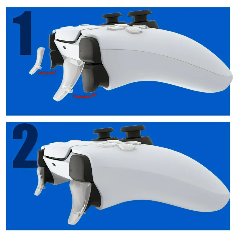 Data Frog PS5 Extended Trigger Buttons - L2/R2 Trigger Extenders and D-pad Key Cap for PlayStation 5 Gamepad