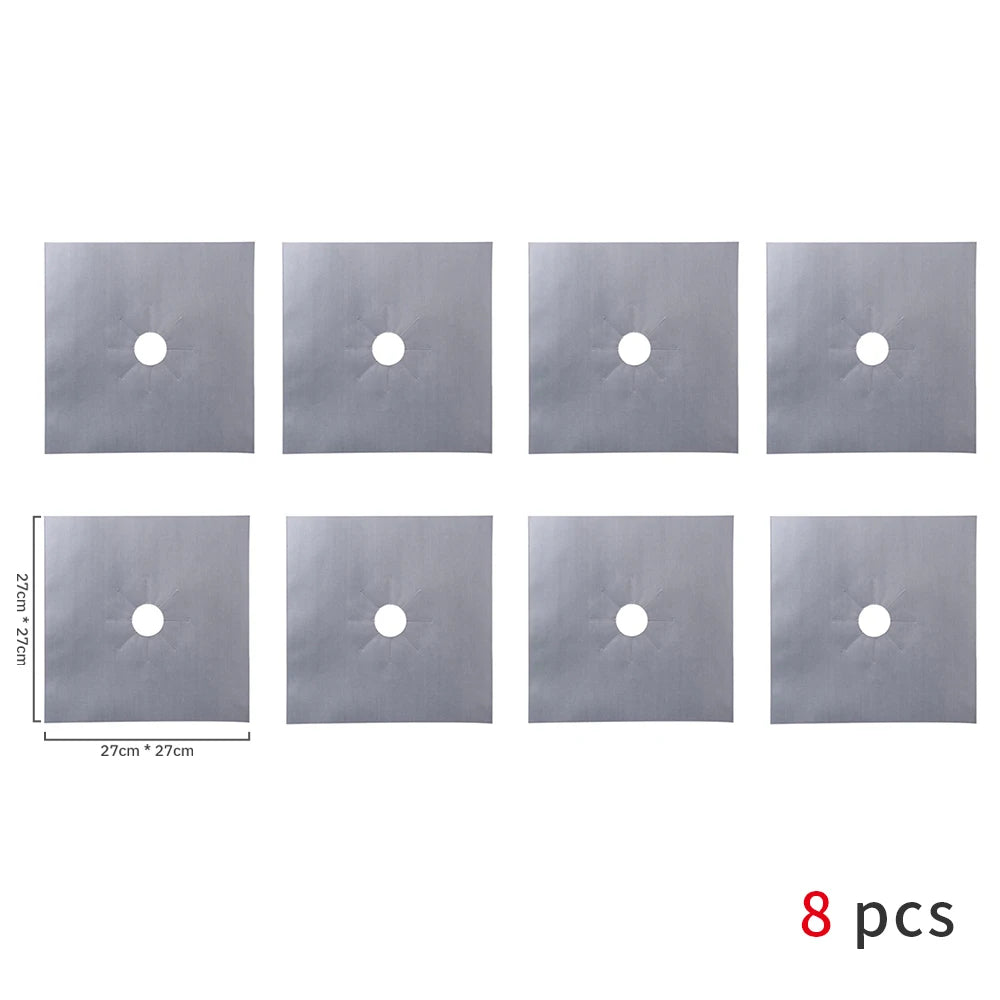 Gas Stove Protector Mats – 1/4/6/8PCS Cooker Liner for Kitchen Stovetop Cleaning