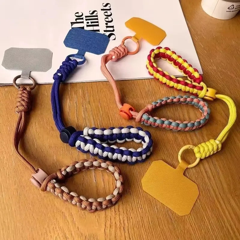 Adjustable Phone Lanyard Wrist Strap - Handwoven Universal Anti-Drop Rope for Outdoor Sports and Daily Use