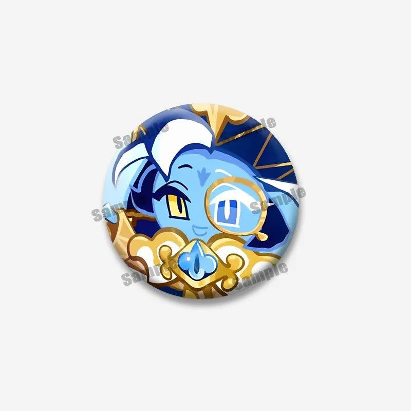 Cookie Run Kingdom Shadow & Milk Button Brooch – Cute Cartoon Enamel Pin for Bags, Clothing & DIY Accessories