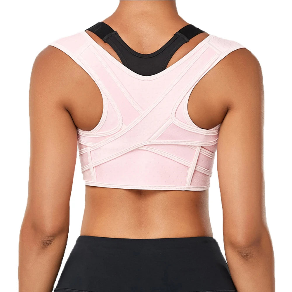 Adjustable Posture Corrector Back Brace – Breathable Upper Back, Neck & Shoulder Support for Clavicle & Lumbar Pain Relief