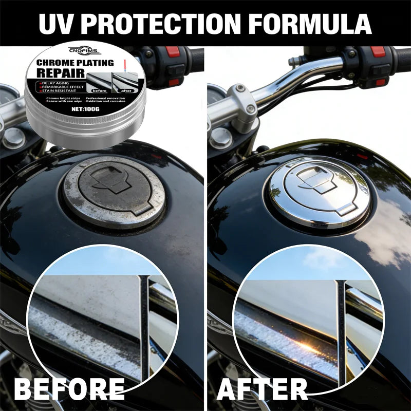 Chrome Refurbishment Paste – Car Wheel & Bumper Polishing and Restoration Solution