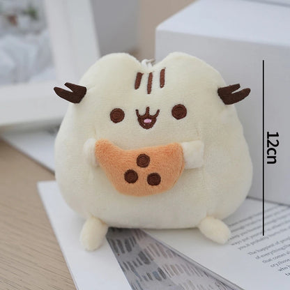 Pusheen Cat Bag Charm - Cute Kawaii Kitten Backpack Pendant, Couple Keychain Accessory, Birthday and Christmas Gift