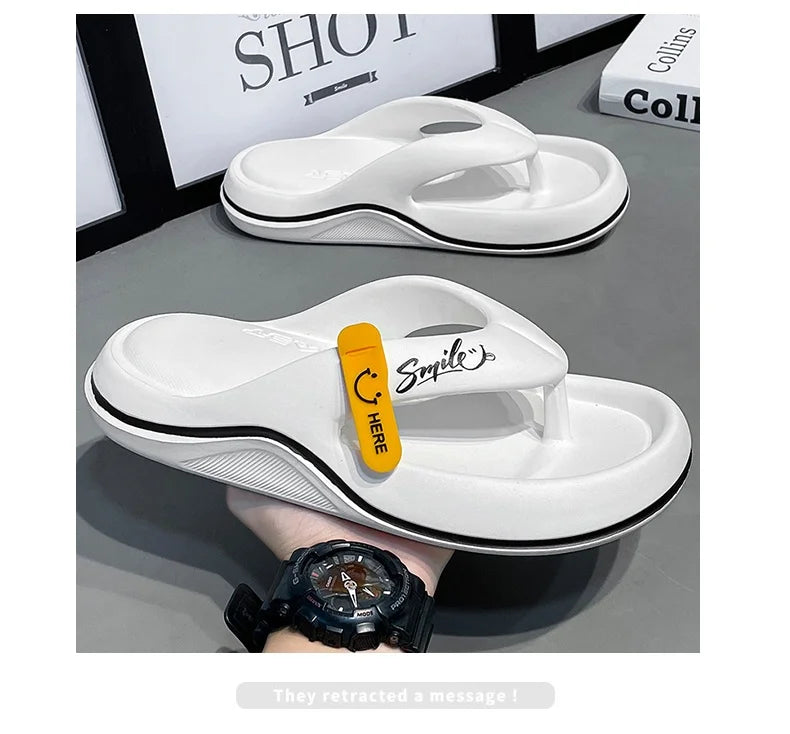 Men's & Women's Flip Flops – Non Slip Thick Sole Slippers, Super Soft Indoor & Outdoor Beach Sandals