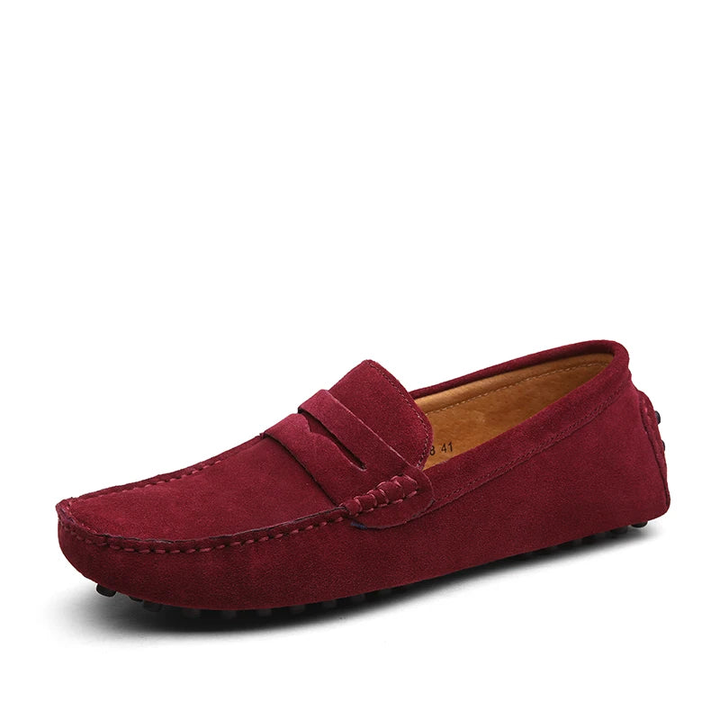 Men's High-Quality Leather Loafers – Casual Moccasins Slip-On Flats, Fashion Driving Shoes, Size 38-49