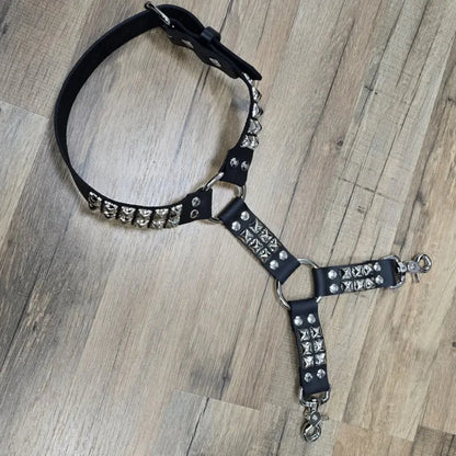 Gothic Leg Harness Strap - Black PU Leather Rivet Belt for Jeans, Hip Hop, Punk and Unisex Fashion