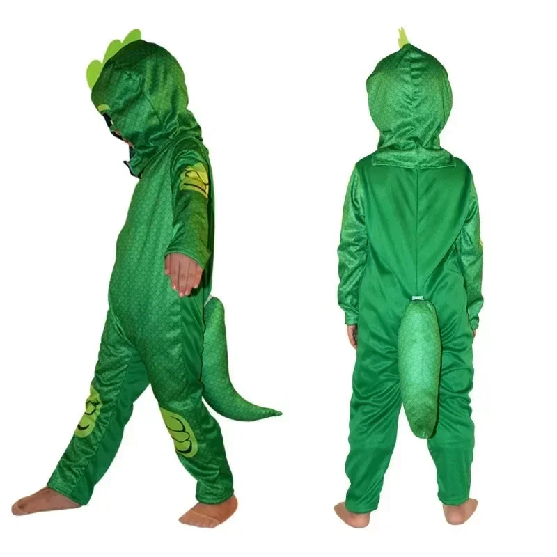 Anime Superhero Cosplay Costume - Owlette, Catboy, Connor, Greg & Gekko Cloak Suit for Boys' Parties and Performances