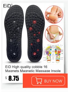 EiD Magnetic Therapy Foot Insoles – Soft Acupressure Sports Cushion for Men & Women