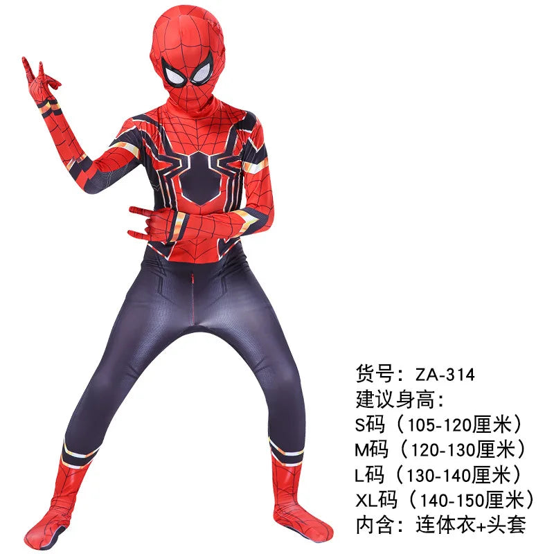 Men's Amazing Spiderman Cosplay Costume – Miles Morales Superhero Zentai Bodysuit Jumpsuit for Boys, Girls, Halloween & Christmas