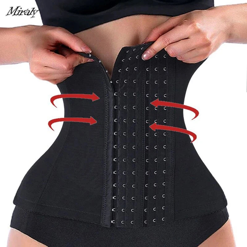 Women’s Slimming Waist Trainer Belt — Tummy Control Body Shaper, Fat Compression Girdle & Firm Corset Shapewear