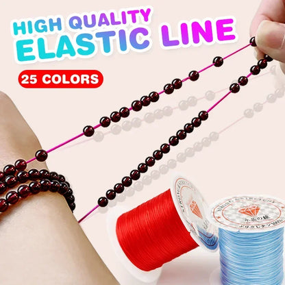 10M Strong Elastic Crystal Beading Cord – 1mm Stretch Thread for DIY Bracelets, Necklaces & Jewelry Making