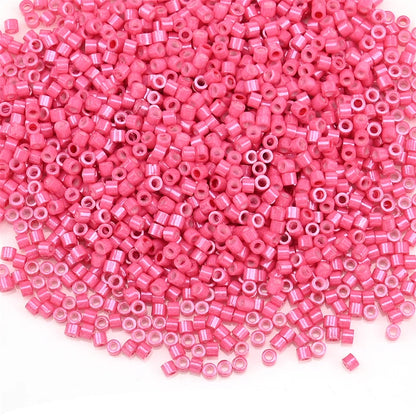 1000Pcs 1.6x1.3mm Japan Glass Seed Beads 11/0 – Cylindrical Loose Beads for DIY Statement Jewelry Making (5g Pack)