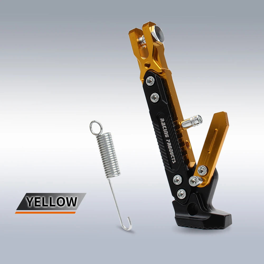 Motorcycle Kickstand Support — Universal Alloy Side Stand Bracket for Dirt Bikes & Motorbikes Tripod Foot Holder