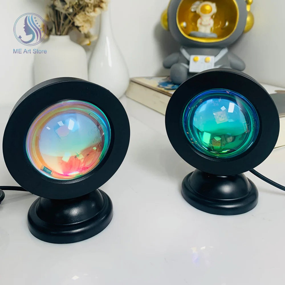 Vibrant Sunset Projection Light – 16-Color Spectrum, USB Remote Control, Dynamic LED Light for Warm Home Ambience