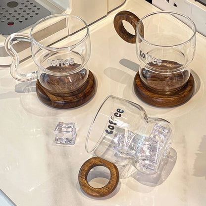 American-Style Transparent Glass Cup – Coffee, Juice & Cold Drink Mug for Home & Office