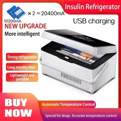 Insulin Medication Refrigerator — Portable Household & Car Travel Cooler with Constant Temperature for Blood Glucose & Insulin Storage