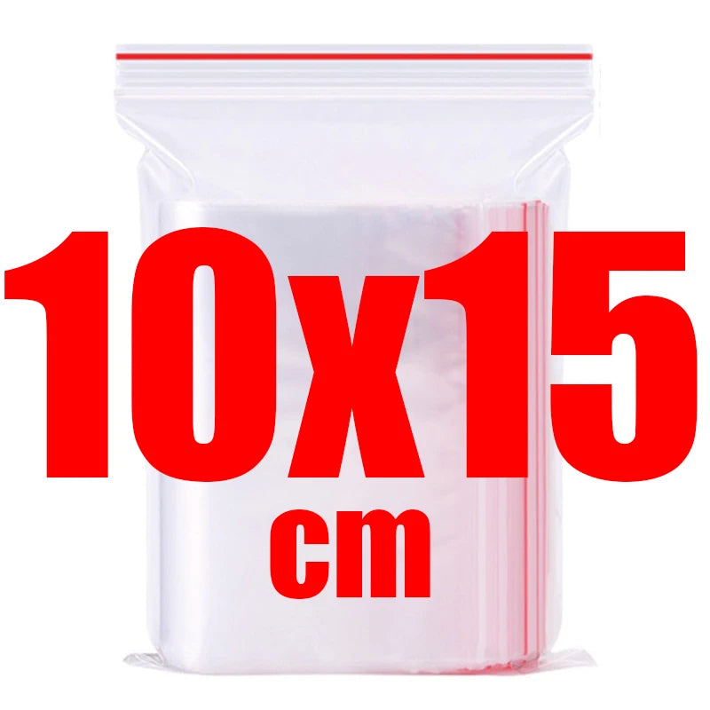 500/100pcs Self-Seal Transparent Plastic Bags – Storage Pouches for Jewelry, Food, Pills, Wholesale