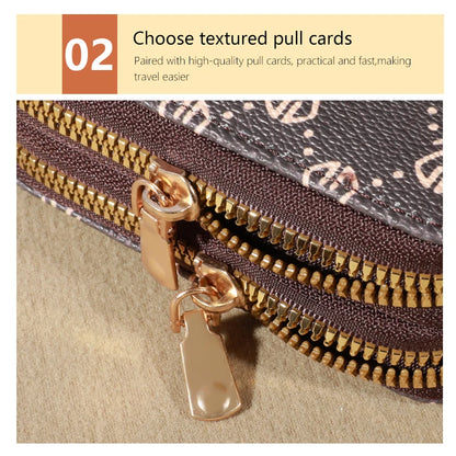 Chic Vintage Women’s Zipper Card Holder Wallet – Faux Leather Multi-Card Slots with Coin Purse, Fashion Luxury Compact Wallet