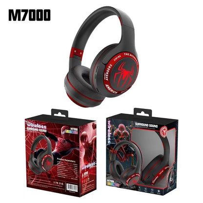 Disney Marvel Spider-Man Bluetooth Headphones — Wireless Foldable Earphones with Noise Cancellation, HIFI Stereo Gaming Headset