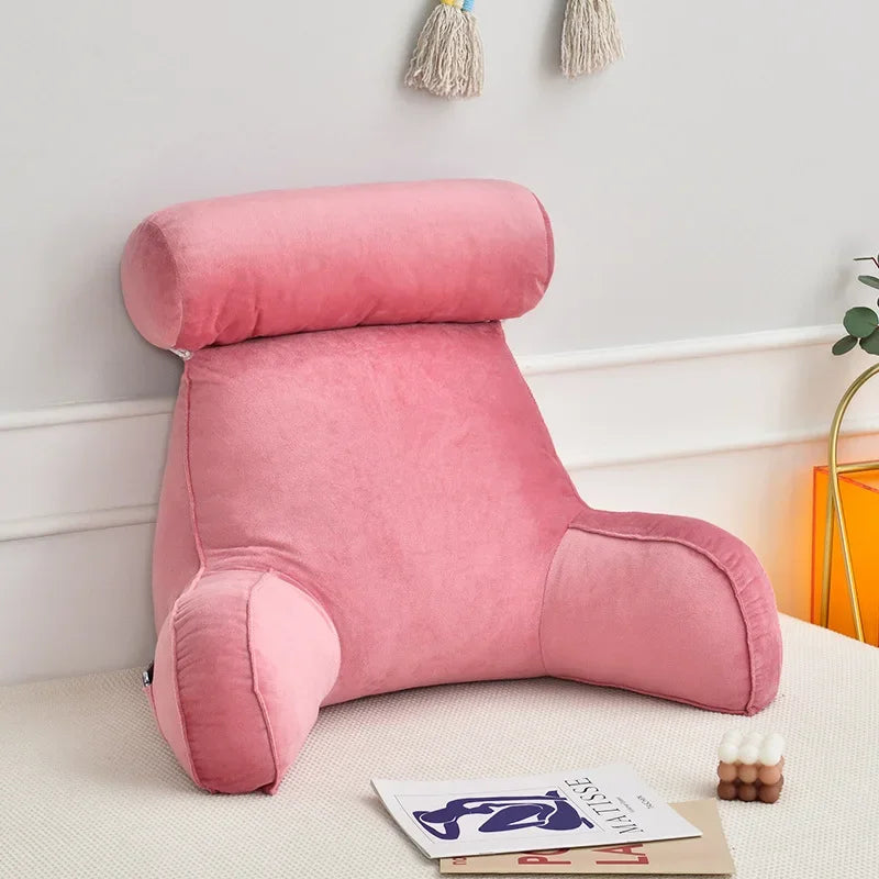 Ultra Soft Memory Foam Reading Pillow – Office & Sofa Back Cushion, Lumbar Support for Bedside & Backrest Relief