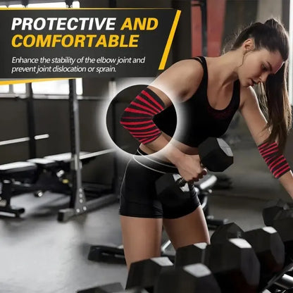 Sports Elbow Guard - Winding Pressure Elbow Pad for Weightlifting & Bench Press - Protective Gear & Gym Equipment Booster